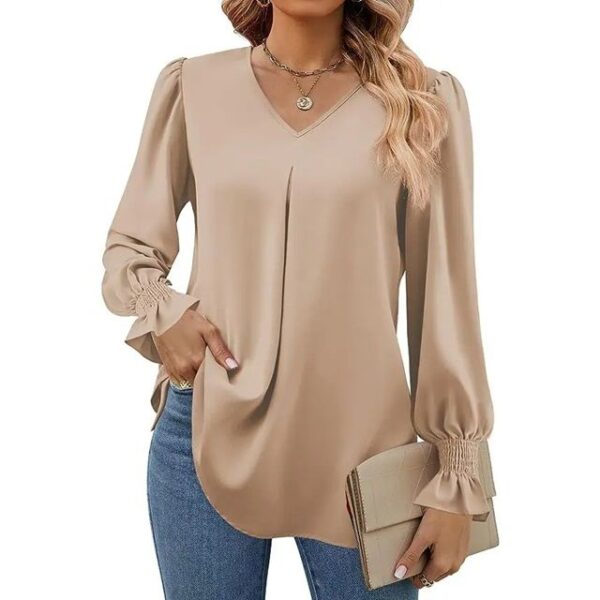 Blouse femme col V