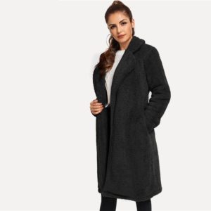 Manteau long noir mode