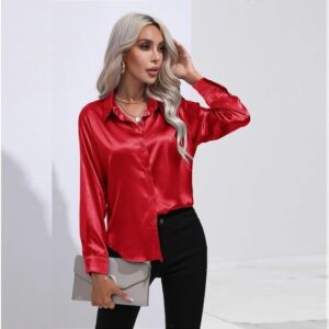 Blouse satin femme