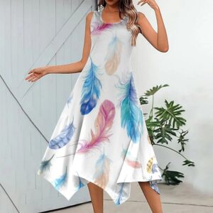 Robe longue imprimée style