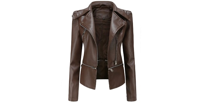 Veste en cuire femme